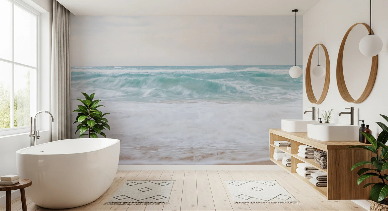 Calm Coastal Scene Wall Mural