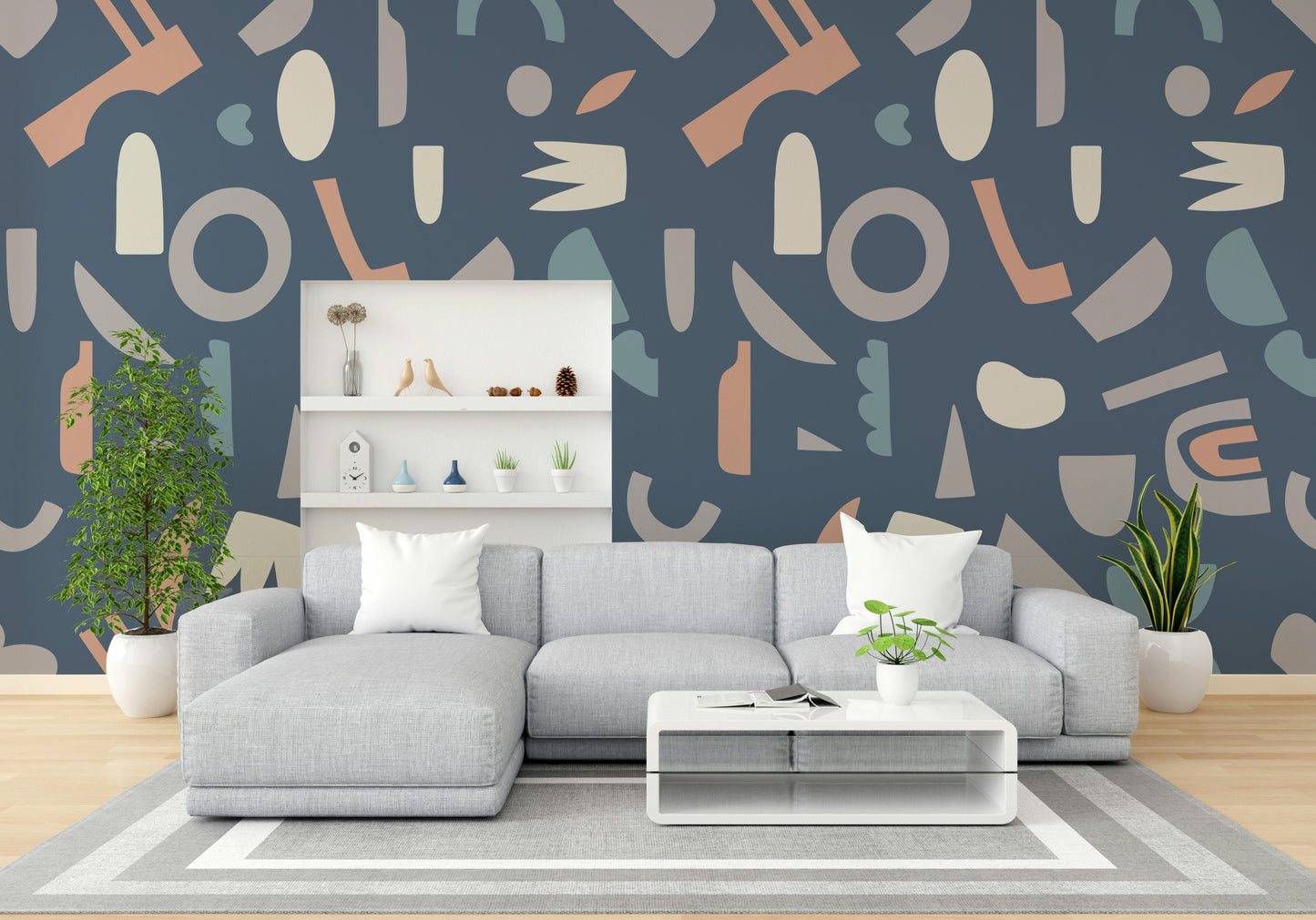 The colors are gentle, with a muted, neutral palette.

