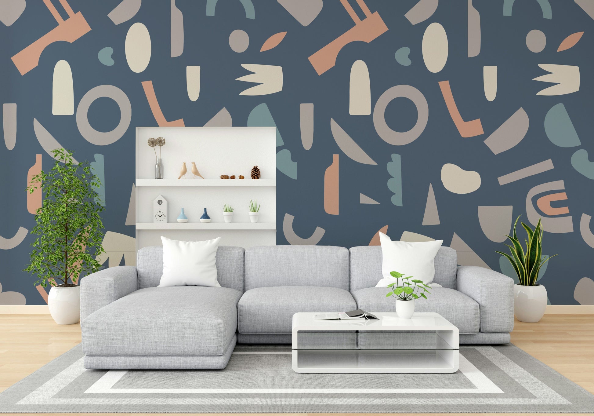 The colors are gentle, with a muted, neutral palette.

