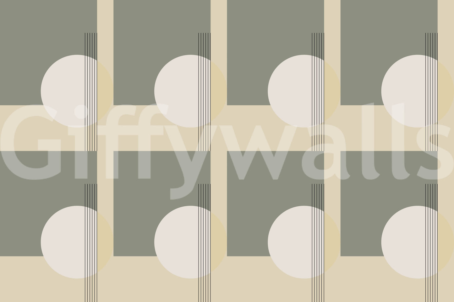 Soft Contrast - Minimalist Geometric Wall Mural