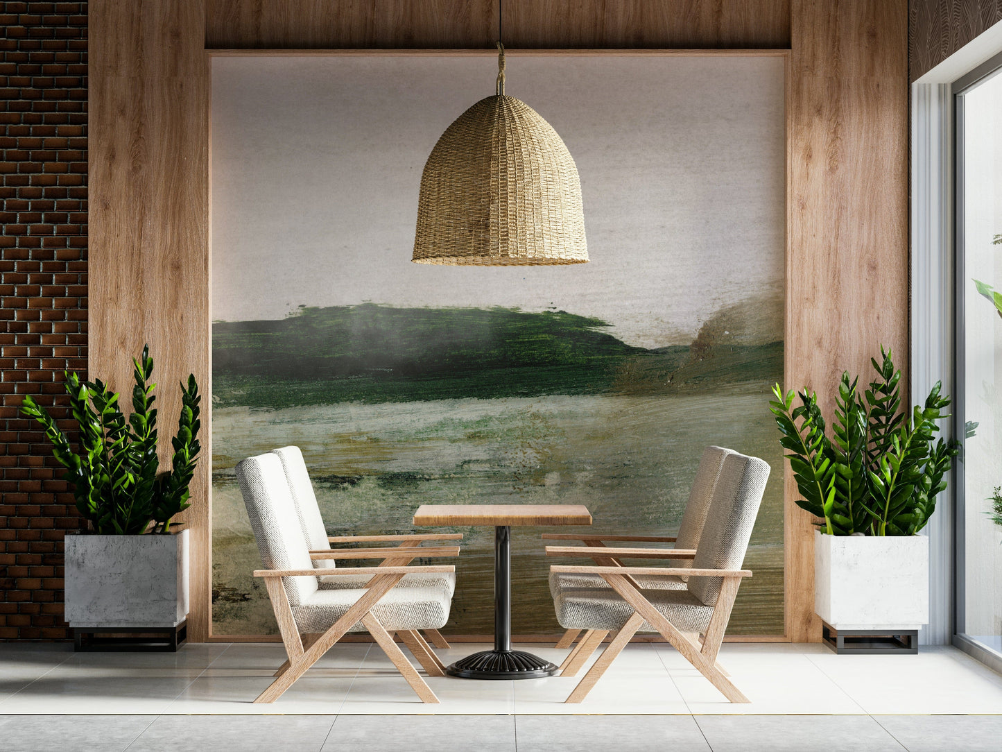 Brushstroke Horizon Wall Mural -2938603