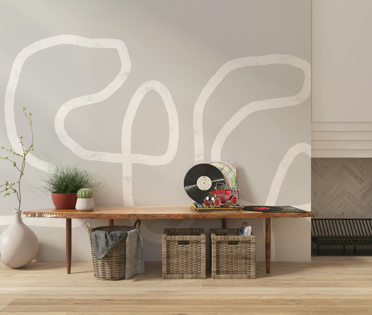 Simple Curves Wall Mural