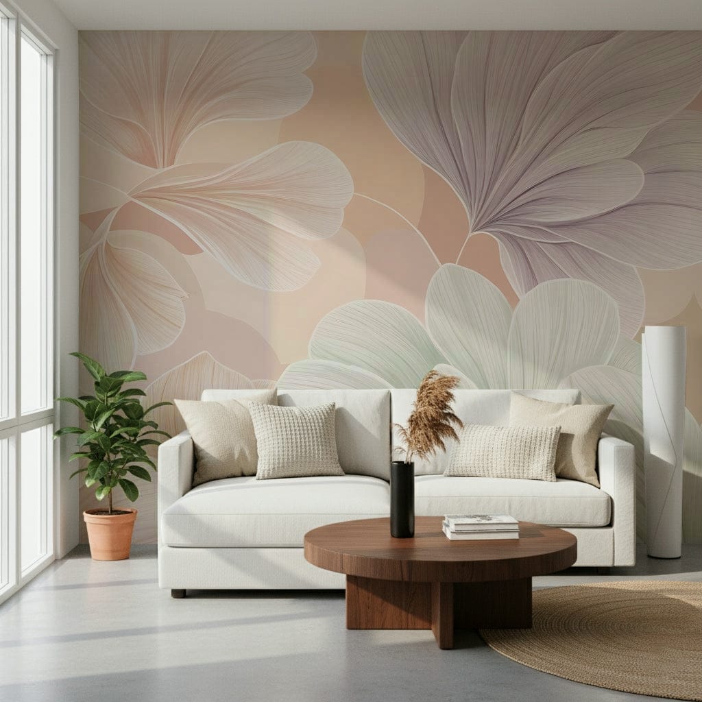 High quality finish on Vintage Botanical Mural paper.