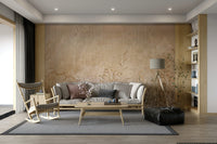 The design features delicate blooming flowers and tall grasses.

