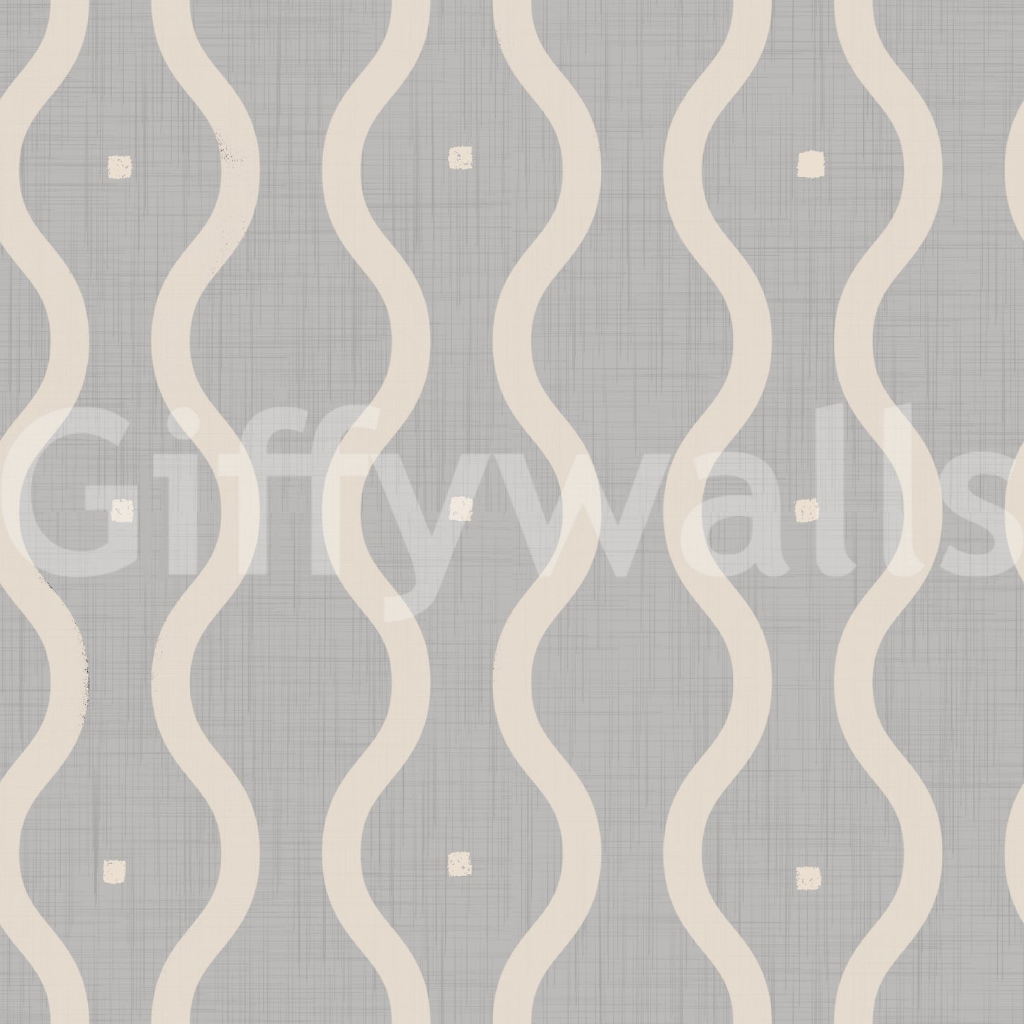 Designer wallpaper for walls, classic ogee waves, simple luxury.
