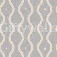 Designer wallpaper for walls, classic ogee waves, simple luxury.