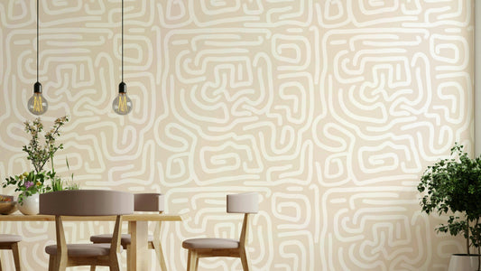 The image features a network of delicate, winding lines.
