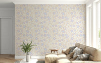 Delicate lavender blooms Pale Petals peel stick wallpaper mural