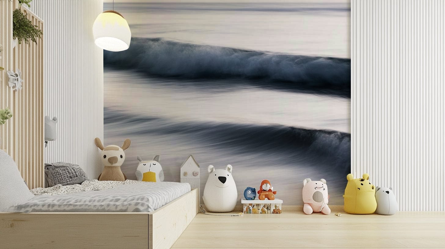 An artistic nature seascape mural for home decor.

