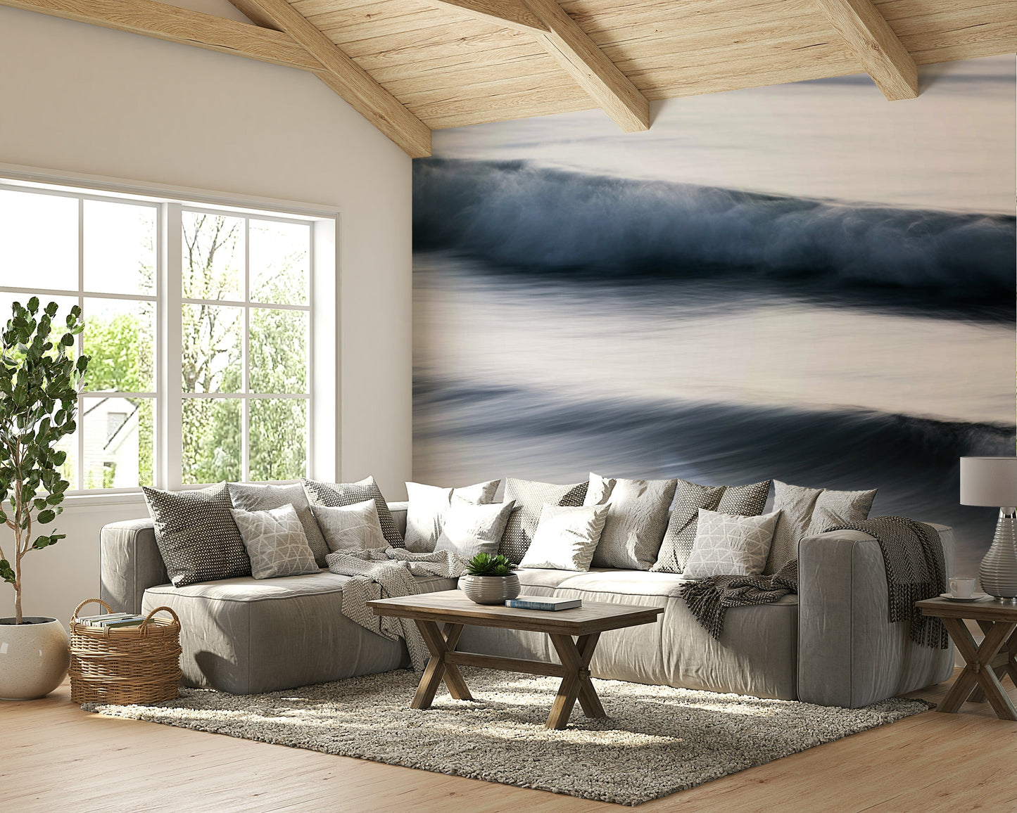 A serene ocean motion wall mural for your decor.

