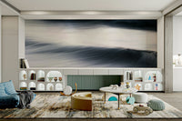 A beautiful abstract wave wallpaper mural for a modern home.

