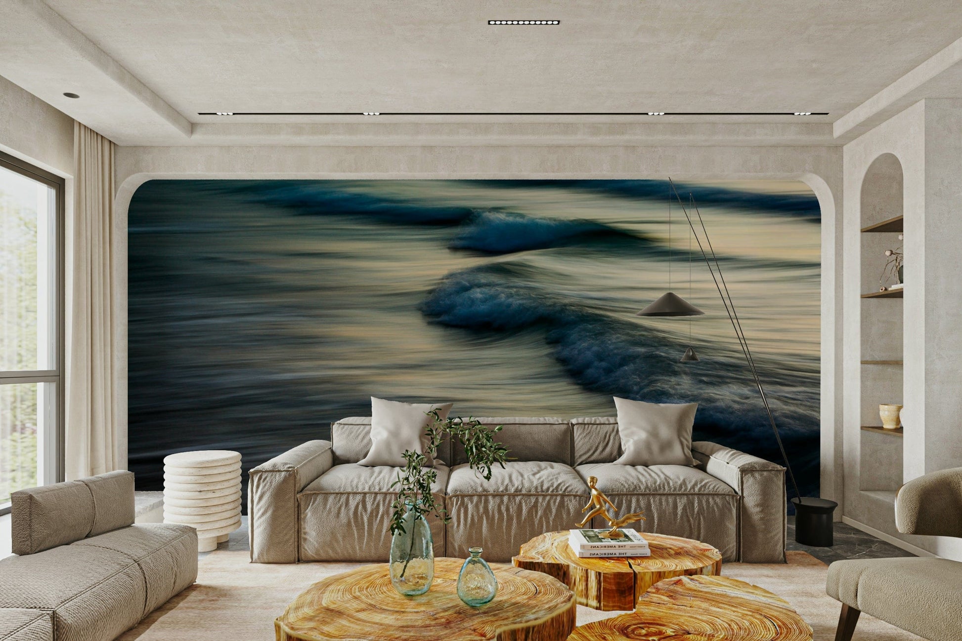 A serene ocean motion wall mural for your decor.

