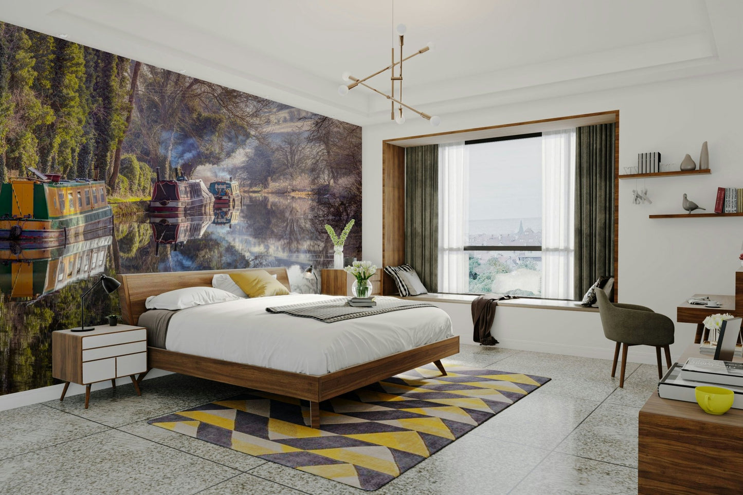 Ideal for a living room, bedroom, or study.

