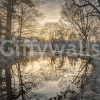 Ambient light Canal Sunrise wall decor, spectacular natural vista.