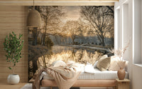 Sunrise glow on water, stunning Canal Sunrise wall art.