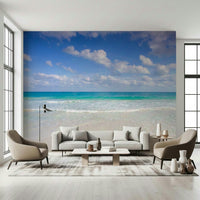 Cancun Beach wallpaper serene wave break soft sandy foreground