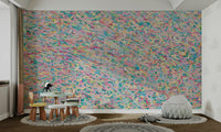 A beautiful modern sweet wall mural for a child's room.

