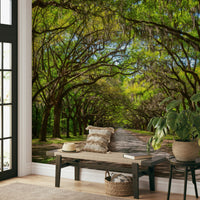 Rustic forest mural wallpaper
