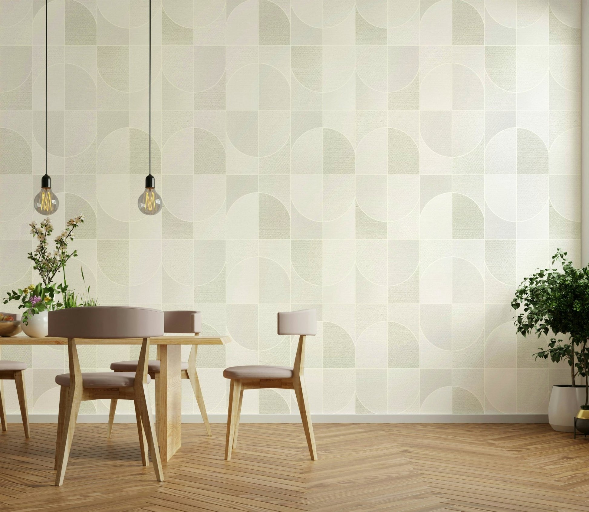 Structured yet soft visual.

