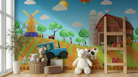 The style is a soft-focus illustration or a painterly design.

