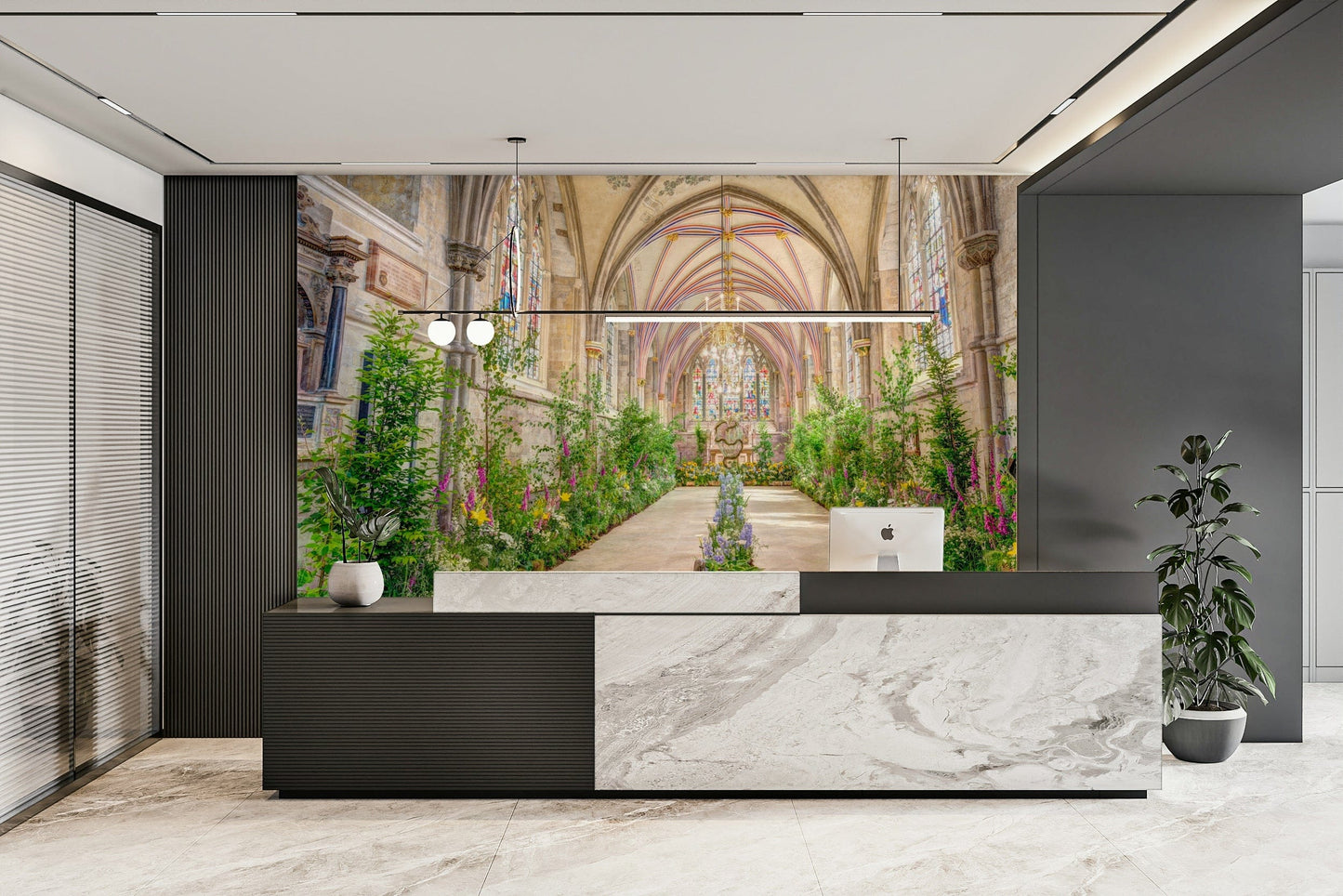 A seamless pattern for a living room or study.

