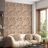 Cats Galore in toffee color Wallpaper⁠