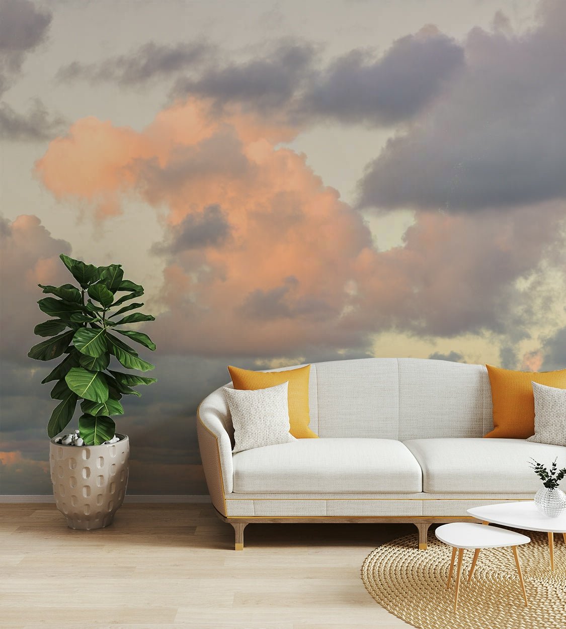 Galaxy-inspired mural wallpaper

