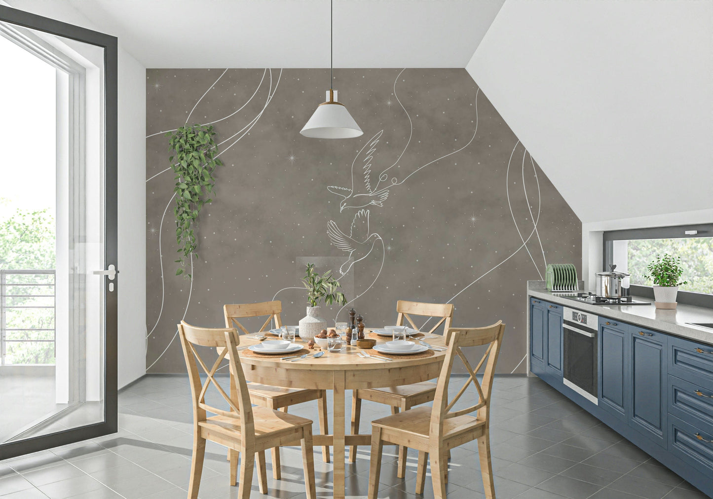 The design has a beautiful, artistic aesthetic.

