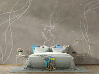 The colors are soft and gentle, with a muted, ethereal palette.

