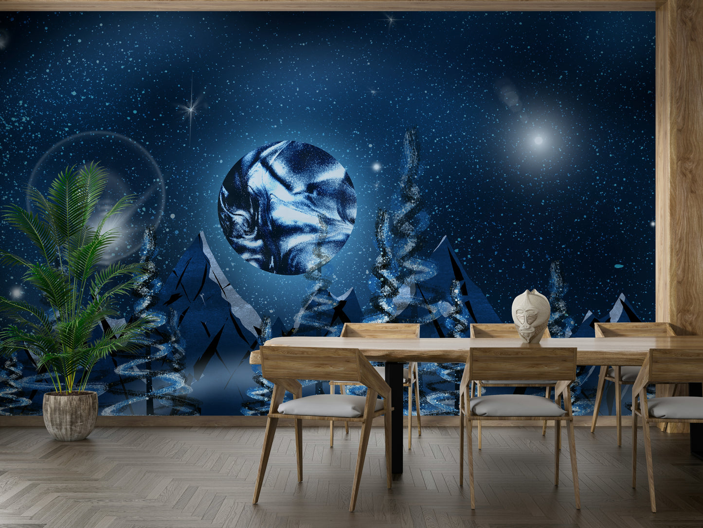 Celestial Pines Mural Wallpaper