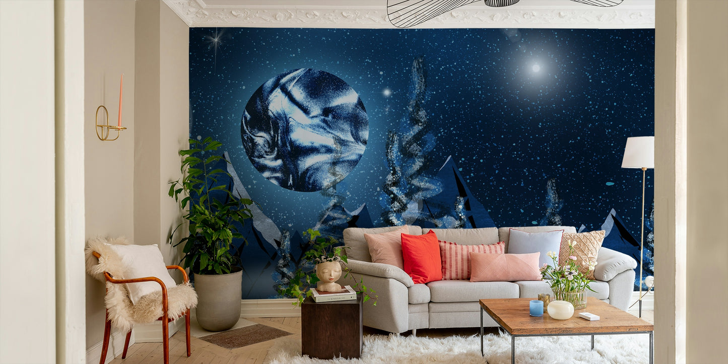 Celestial Pines Mural Wallpaper