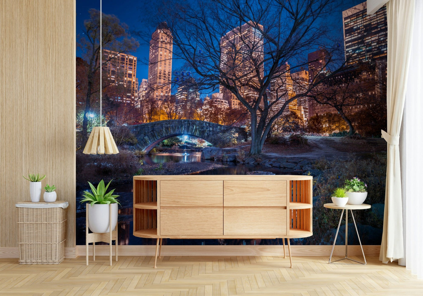 Urban night scenery Central Park at Night product wall mural 