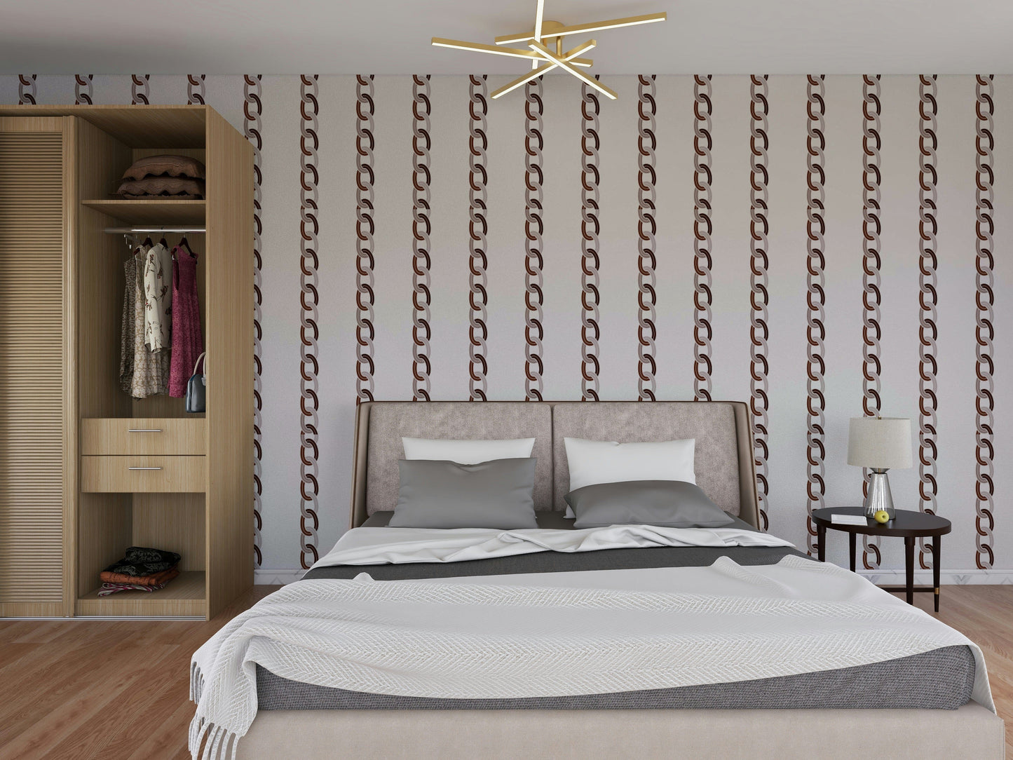 The composition is a harmonious, repeating pattern.

