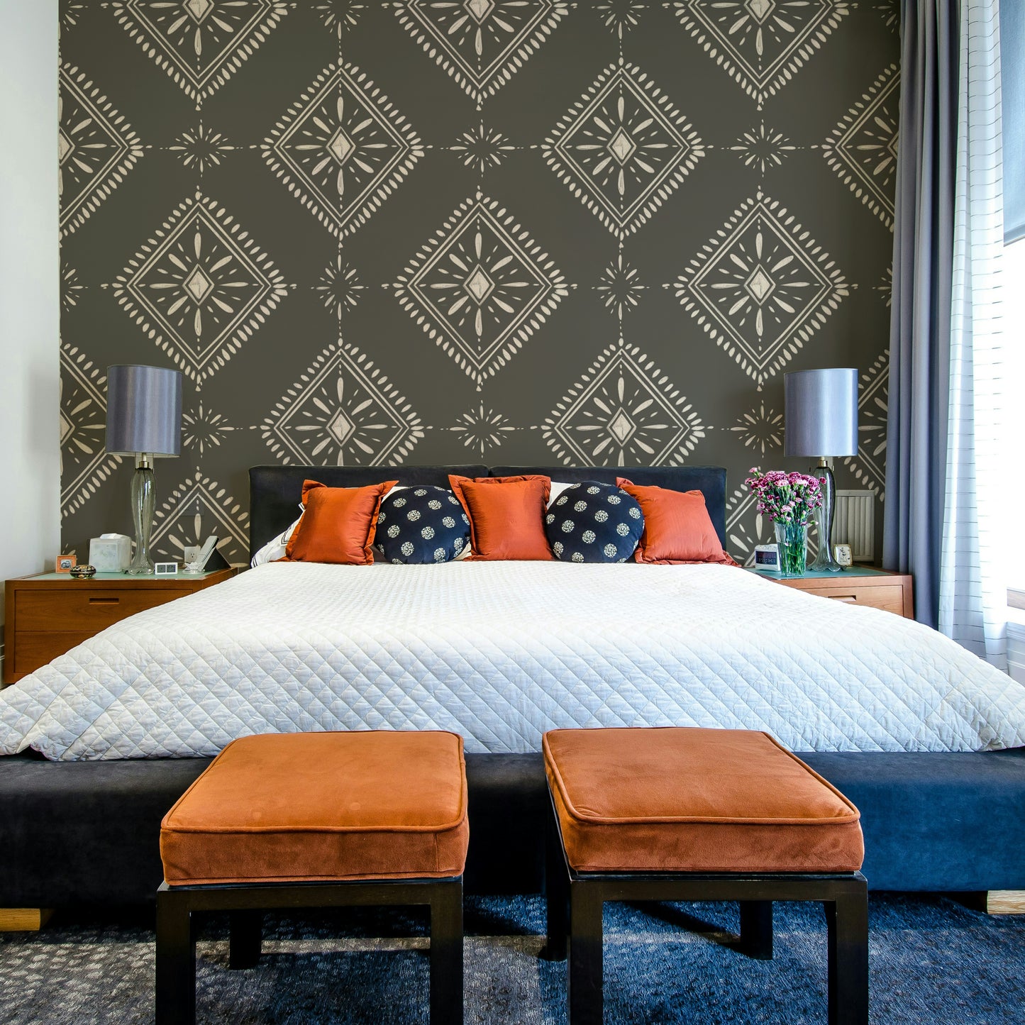 Sophisticated charcoal wallpaper

