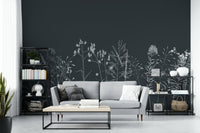 The colors are soft, muted tones of charcoal, gray, and white.

