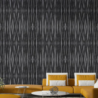 Modern charcoal wallpaper with symmetrical pattern

