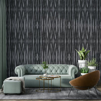 Charcoal Symmetry wallpaper for contemporary spaces

