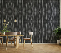 Sophisticated charcoal symmetry wallpaper for modern rooms

