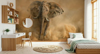 Abstract wallpaper with swirling dust textures conveying energy and movement.