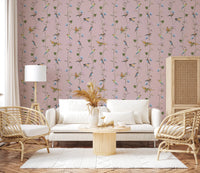 Charming Birds and Wildflowers Wallpaper⁠