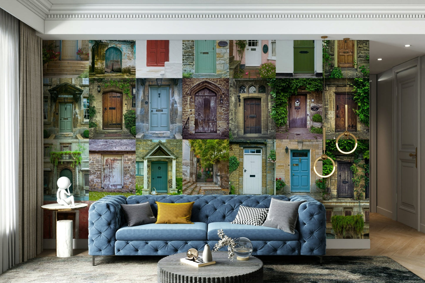 The design has a very polished and serene effect on the space.

