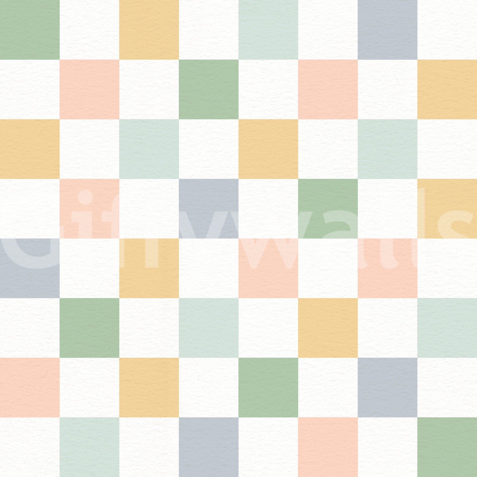 Classic vintage checker pattern wallpaper with earthy color palette.

