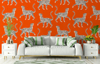 Animal print mural with cheetah accents


