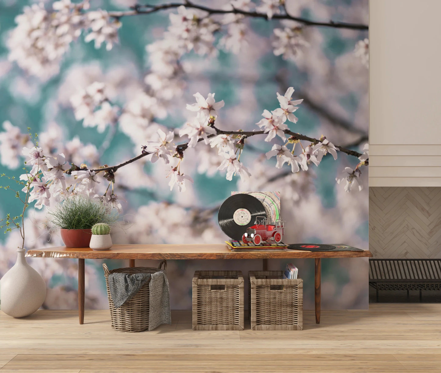 Cherry Bloom Serenity Wall Mural