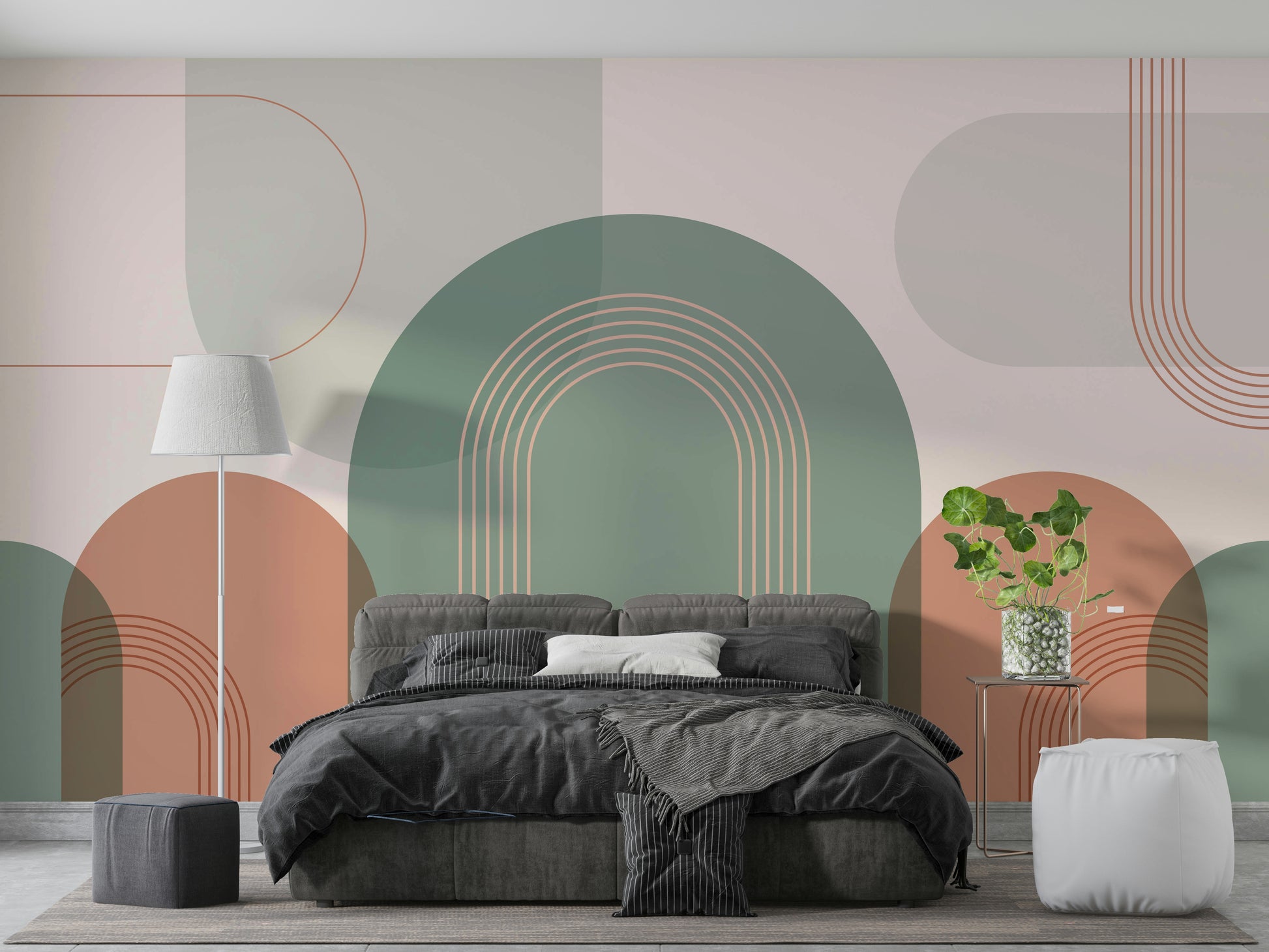 Elegant arch design in earthy tones

