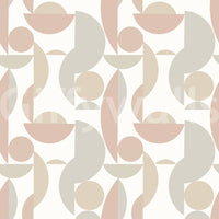 Wall treatment Neutral Geo Chic modern graphic pattern wallpaper.