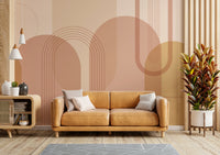 Retro arches in warm peach hues

