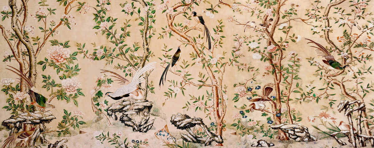 Sepia Chinoiserie Chinese Wallpaper Murals in your room