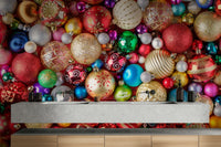 Colorful festive ornament wall mural

