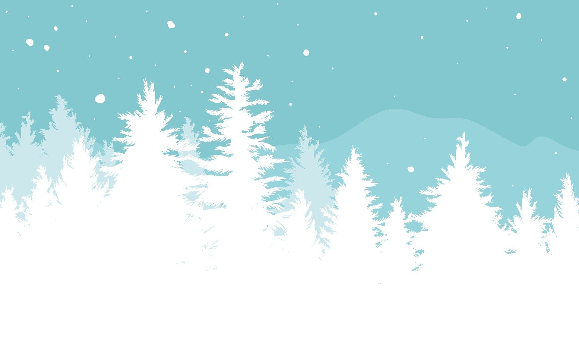 Frosted Pine Christmas Tree Wallpaper in your room — zoomed